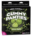 Edible Gummy Crotchless Bachelorette Party Green Apple Panties
